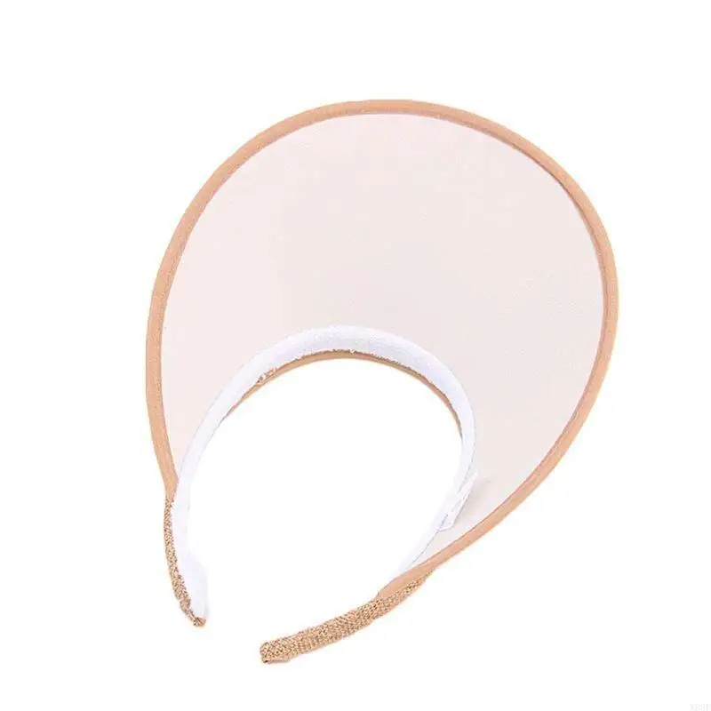 النساء والرجال للجنسين بمشبك للأشعة فوق البنفسجية للحماية من الشمس قبعة من الكتان الصناعي المنقوش We Y08E #6