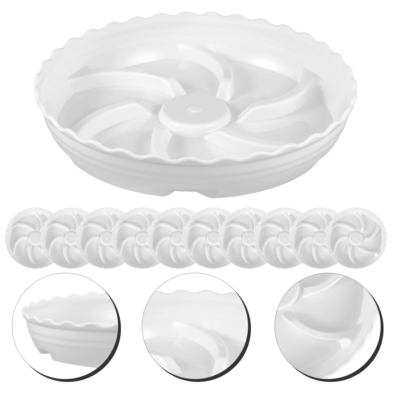 

10Pcs Plant Saucers Plastic Round Pot Drip Trays for Indoor Outdoor Flower Pot Drainage and Water Tray Plastic Plant Saucers