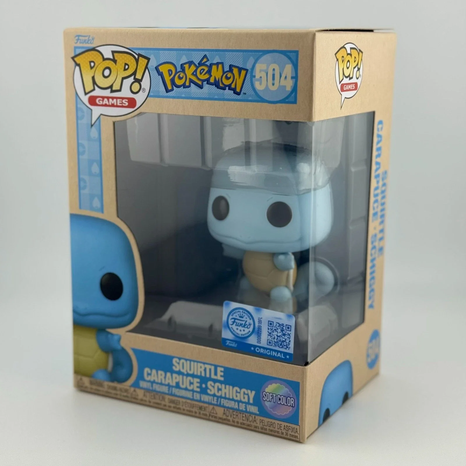 

Pokemon Squirtle (Soft Color)＆Ordinary Figure, Funko Pop #504 Official Genuine Limited Edition Figures, For Fans Model Toy Gift