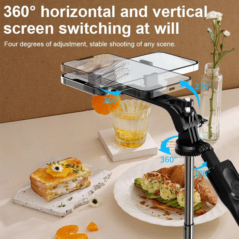 Portable Wireless Selfie Stick Tripod Extendable Tripod Bluetooth Detachable Remote Control Compatible With IPhone Mobile Phone