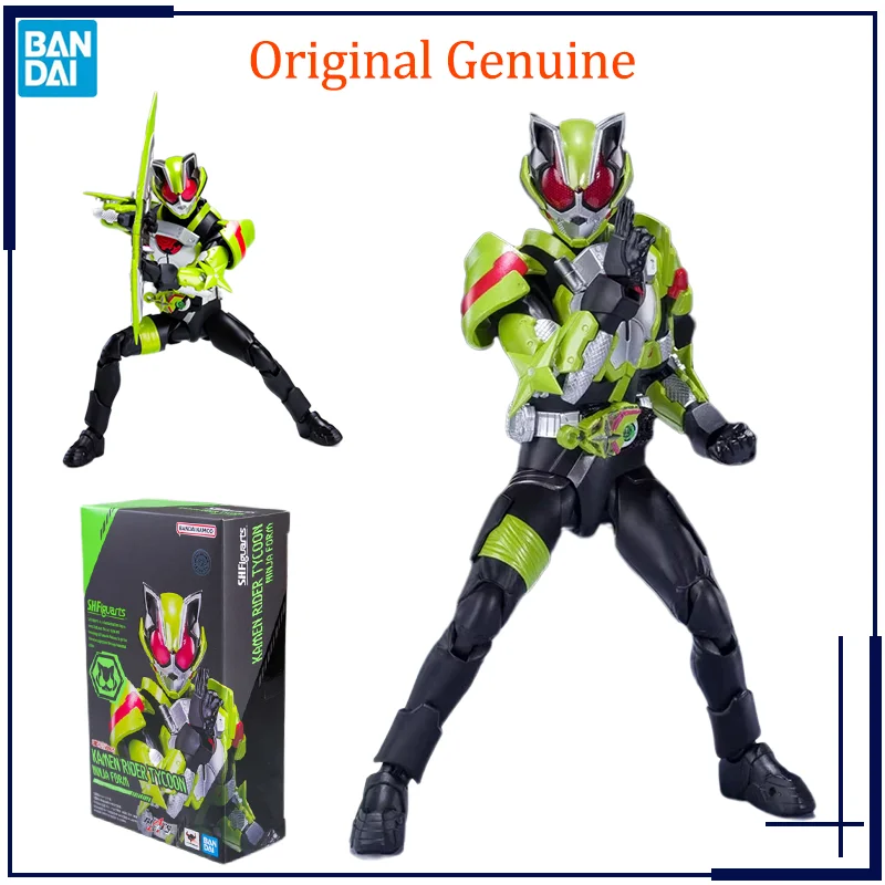 Original Genuine S.H.Figuarts KAMEN RIDER TYCOON NINJA FORM Bandai Anime Model Toys Action Figure Gifts Collectible Ornaments