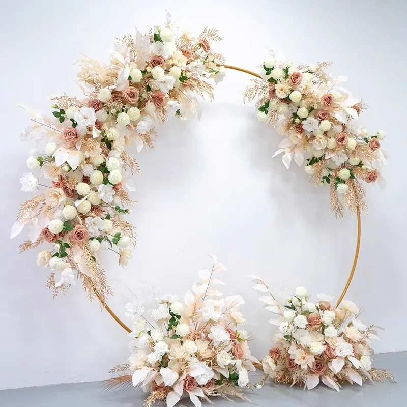 

Wedding Decoration Champagne European Flower Simulation Flower False Silk Row Road Lead Arch