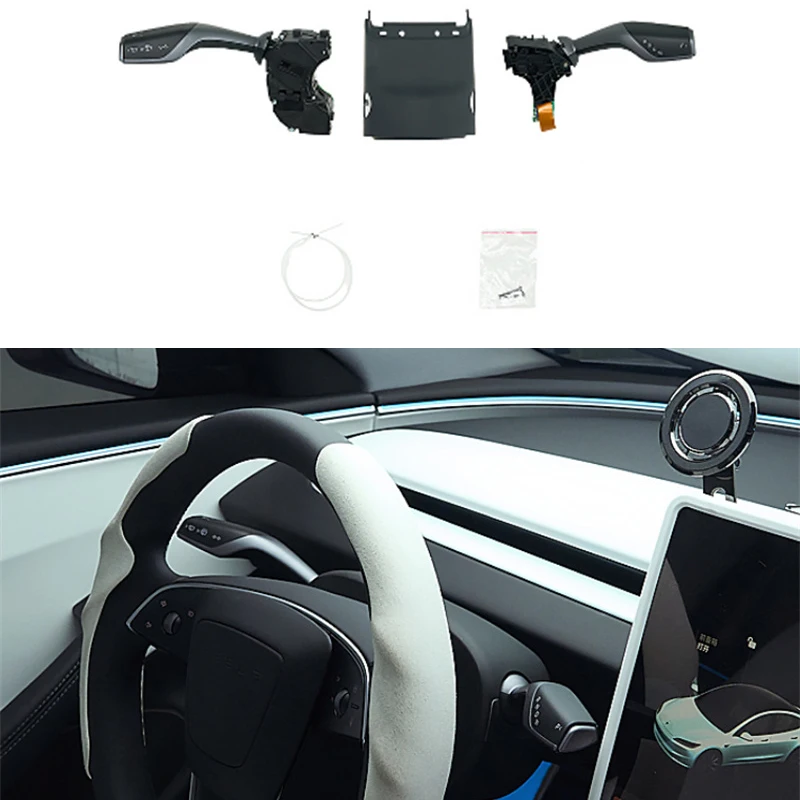 

Pop For Tesla Model X S 3 Gear Lever Shifter Kits Highland Operating Lever Shift Knob Physical Button Handle Interior Modificati