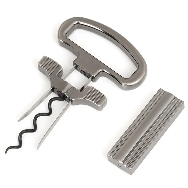 

ABZC-Two-Prong Wine Opener Cork Puller Extractor For Old Fragile Vintage Bottles Cork Screw Tool For Sommelier Waiter