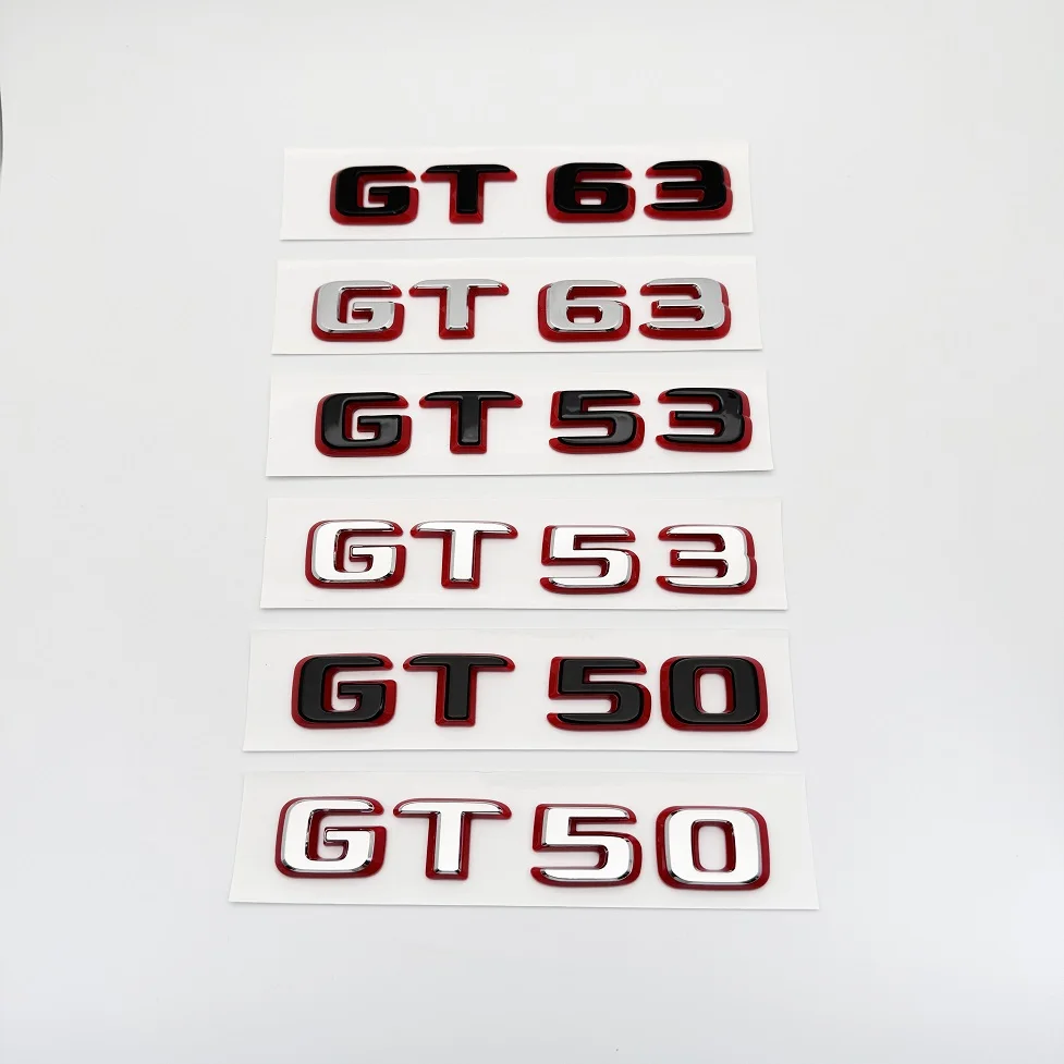 2024 New style Two tone Letters Numbers GT50 GT53 GT63 GT63S V8 Biturbo for Mercedes Benz AMG C190 X290 Car Side Trunk Sticker