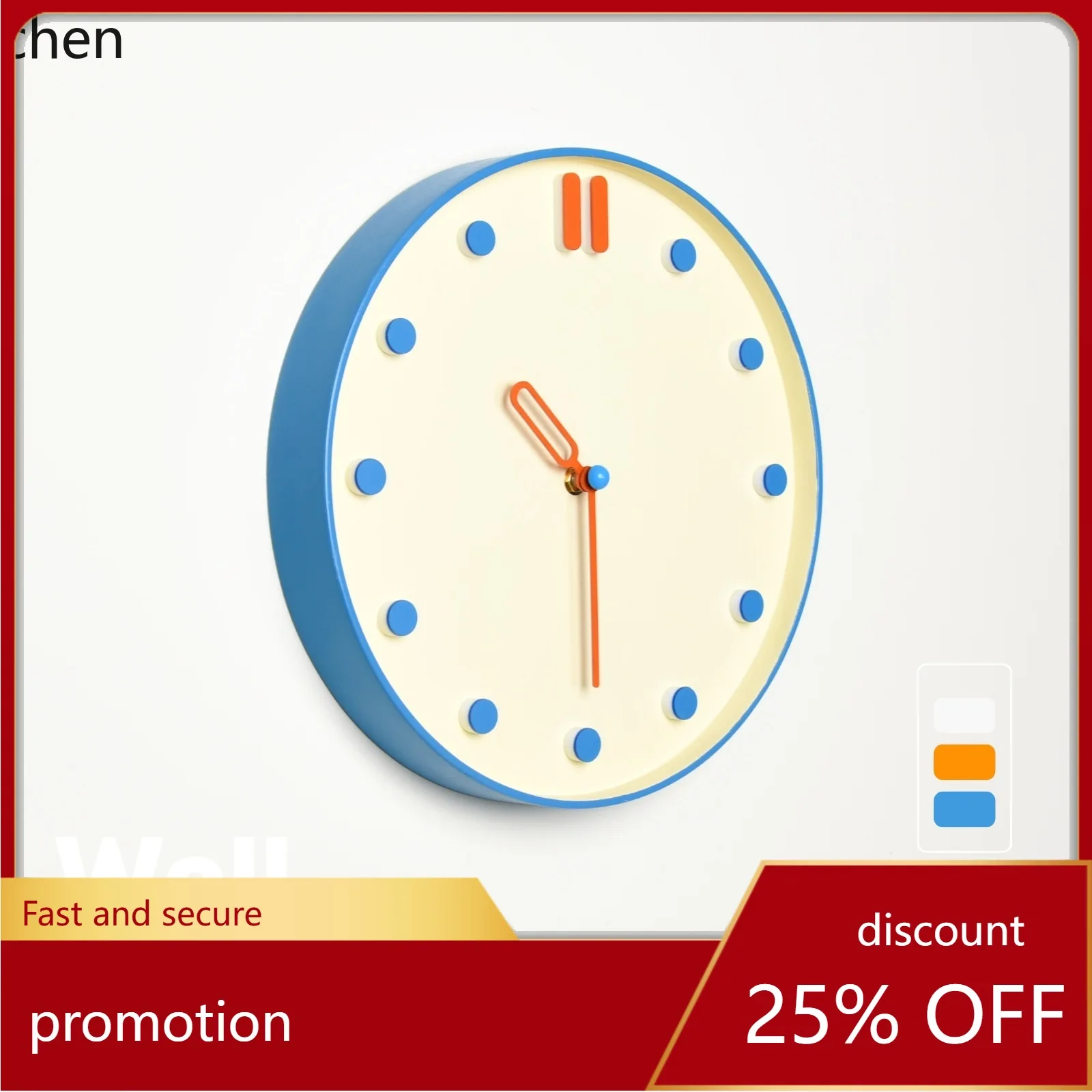 

ZML Simple and Stylish Wall Clock Living Room Wall-Mounted Clock Home Timepiece