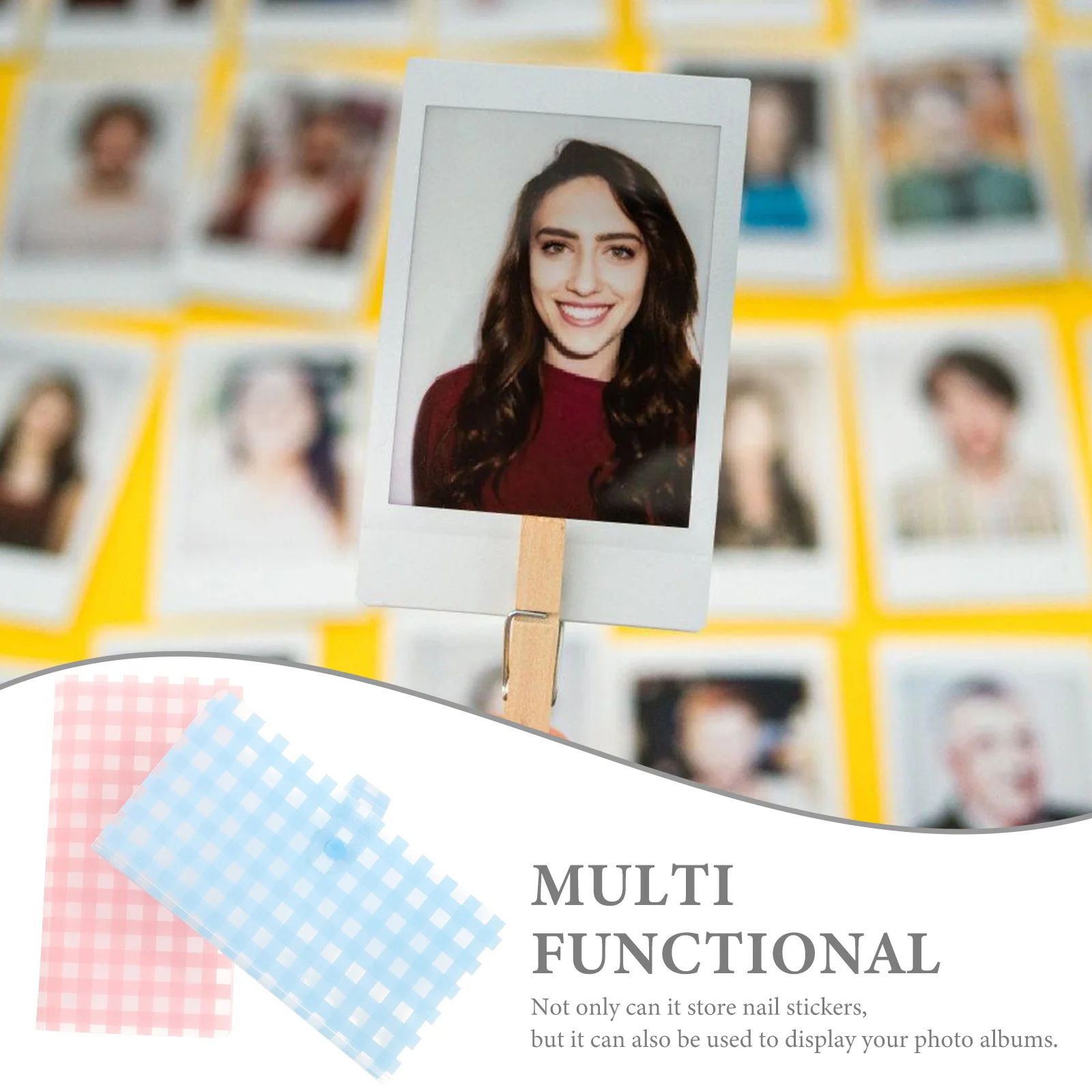 2pcs Sticker Storage Book Large Capacity Reusable Plastic Sticker Album For Nail Art Stickers Organizer Collecting Display