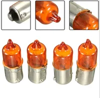4PCS Motorcycle Mini Indicator Bulbs Halogen BA9S Base Amber 12v 21w Replacement Parts Super Bright Turn Signal Bulbs