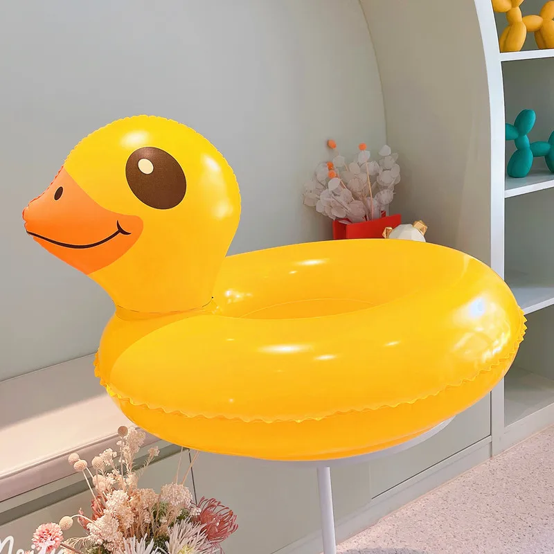 Yellow Duck Baby Swimming Ring Pool Float Inflatable Circle Kids Baby Seat Swim Safety Training Bathing Toys Pool Party