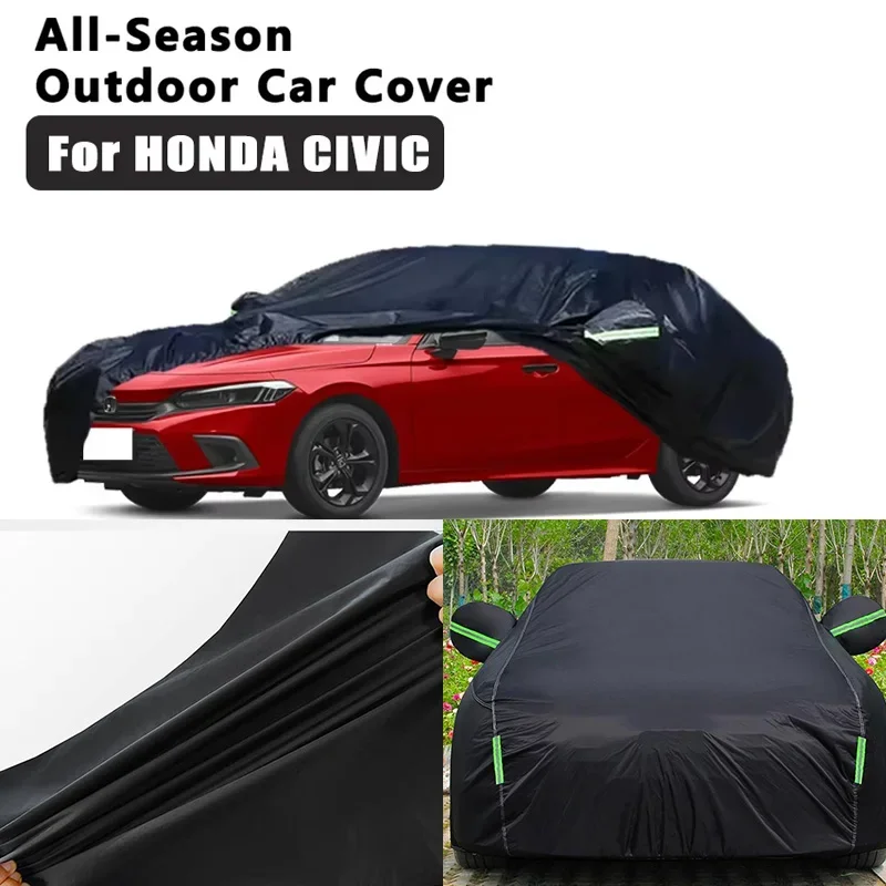 

Чехлы для автомобилей HONDA CIVIC, водонепроницаемые, пылезащитные, для защиты от солнца, дождя и снега, из плотной ткани Оксфорд, автомобильные аксессуары