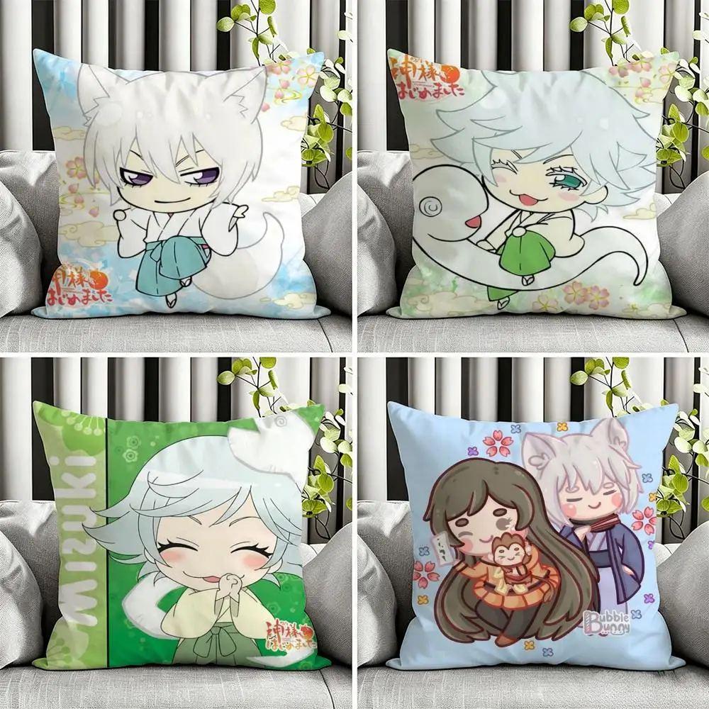 Anime-Kamisama KissS Cushion Cover  Ultra Soft Short Plush Cushion Covers 40/45/50cm Square Decorative for Sofa Home