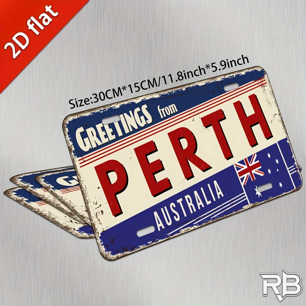 2D Flat, 1pc Aluminum Metal Sign with UV Printing - 30x15cm/11.81x5.9
