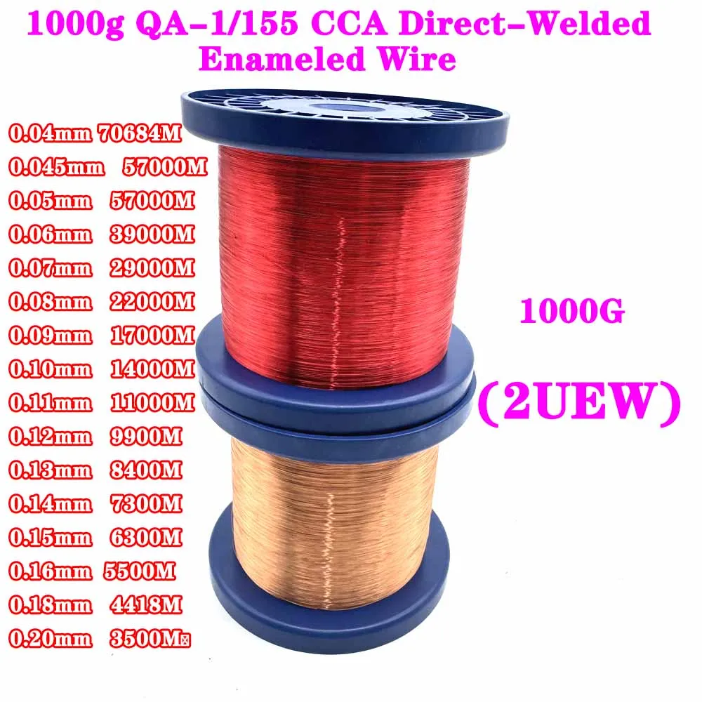 

1Rolls 1000g Copper Wire 0.04~0.2mm Copper Wire Magnet Wire copper lacquer wire Enameled Copper Winding Wire QA-1/155(2UEW)