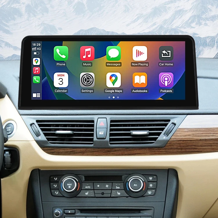 เครื่องเล่นวิทยุรถยนต์วิดีโอระบบนำทางด้วย GPS ด้านบนหน้าจอ Linux CarPlay สำหรับ E84 X1 BMW 2009-2015 CIC/ไม่มีหน้าจอ