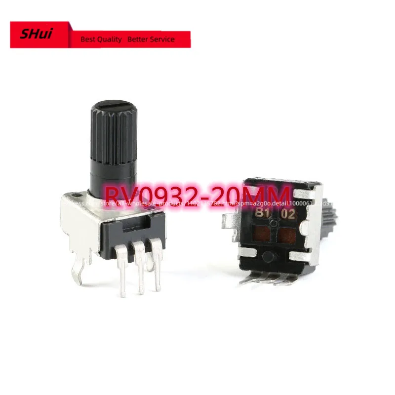 10pcs Rv09 Vertical 20mm Shaft 1k 5k 10k 50k 100k 0932 Adjustable Resistor 3pin Seal Potentiometer 102 502 103 503 104