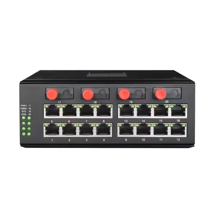 산업용 관리형 16포트 기가비트 이더넷 스위치 SFP FC SC 네트워크 스위치