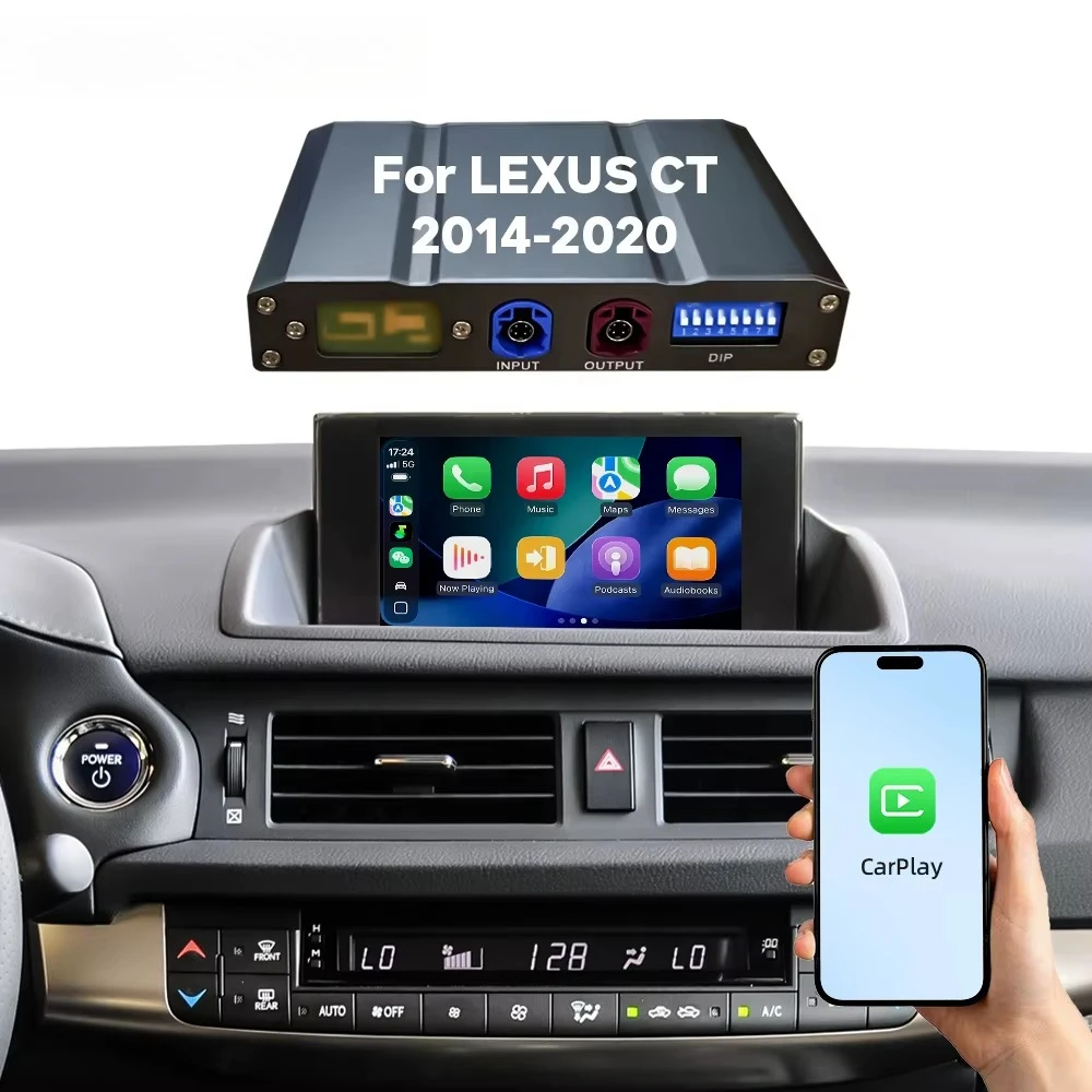 For Lexus CT200 CT200h Linux Interface Box Wireless CarPlay Android Auto CarPlay Module Decoder Car Radio