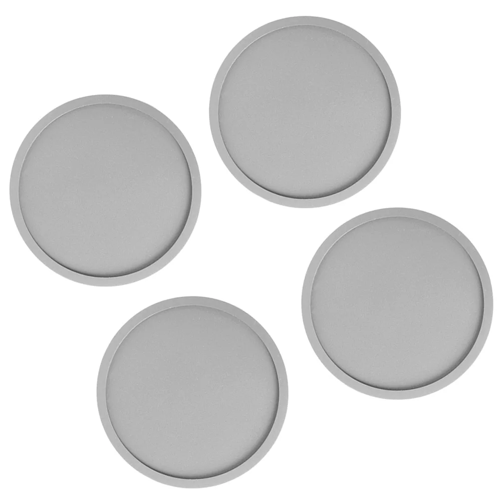 

4 Pcs Silicone Cup Mats Non Slip Heat Resistant Coasters for Tables Desk Protection Decor Round Soft Rubber Pad