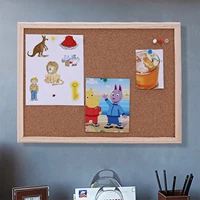Cork Wood Wall Hanging Bulletin Board Announcement Message Photo Display Memo Frame Board Home Office School DIY Decoration