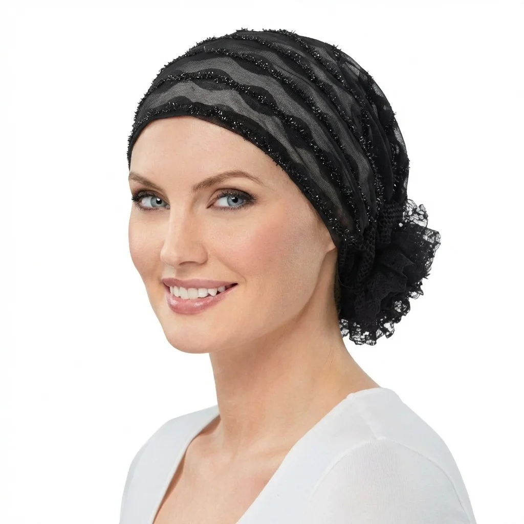 

Breathable Thin Flower Turban Caps for Women Muslim Headscarf Bonnet Headwear Hat Lady Head Wraps Women's Summer Hats