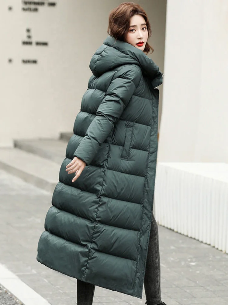 Waterproof Hooded Long Parkas Down Cotton Coats  Winter Warm Oversized Classics Black Casaco Tops Korea Women Windproof Jackets