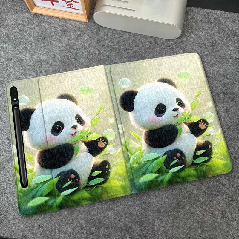 

Panda Bamboo Art Cartoon Cute Gift For Samsung Galaxy Tab S10 S9 S8 S7 FE Lite Soft Flexible Support Tablet Case