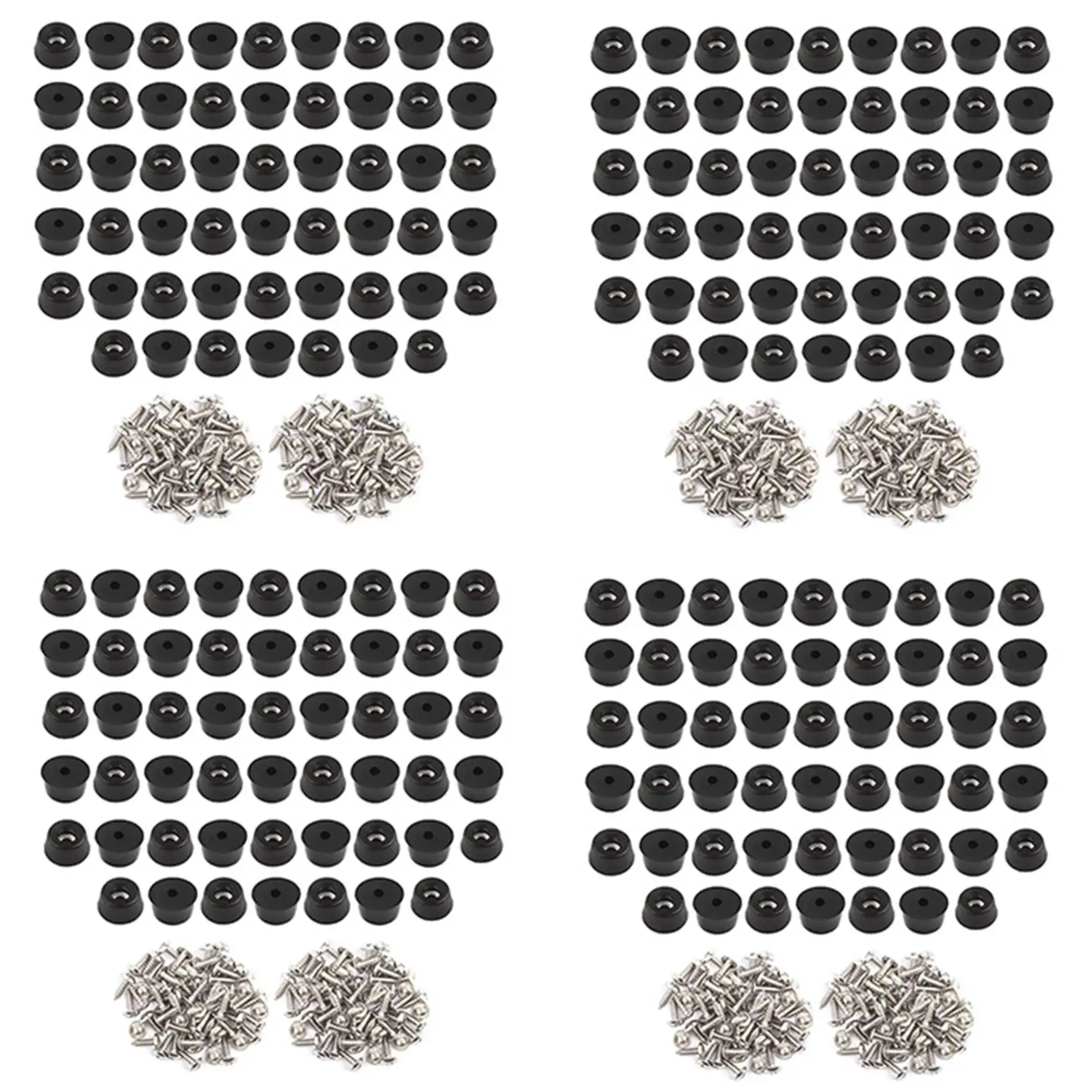 208PCS Rubber Feet For Cutting Board (0.31X0.59Inch) Anti Scratch Rubber Cutting Board Feet For Chairs & Other Furniture-B51B