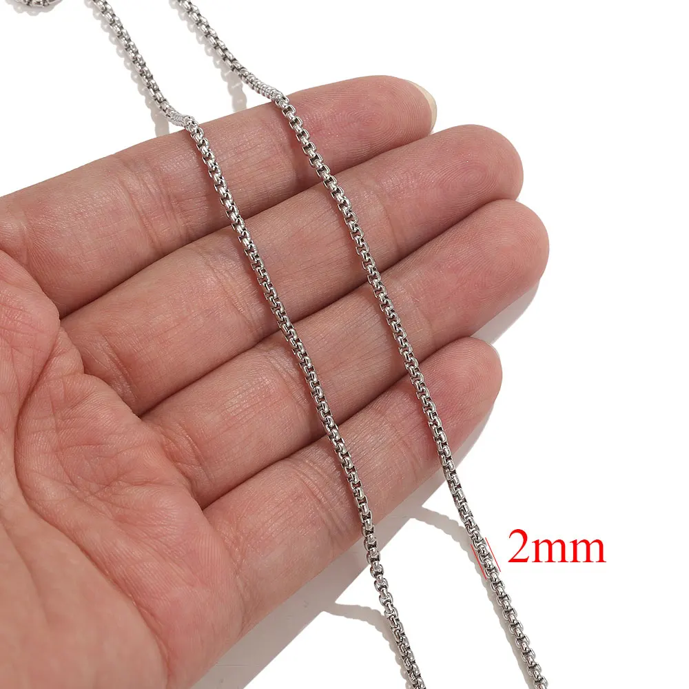 2 Meter Lippen Perlen Kette Edelstahl Kabel Ketten für Schmuckherstellung DIY Halskette Armband Zubehör Goldkette Erkenntnisse
