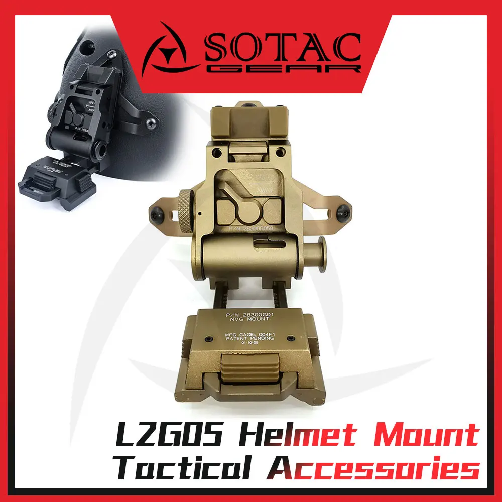 SOTAC Metal Tactical L2G05 Helmet Holder Bracket Mount Night Vision Adapter Hunting Quick Disassembly Accessories