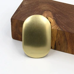 35mm Oval Plain Brass Buckle For Customized Handmade Leather Strap