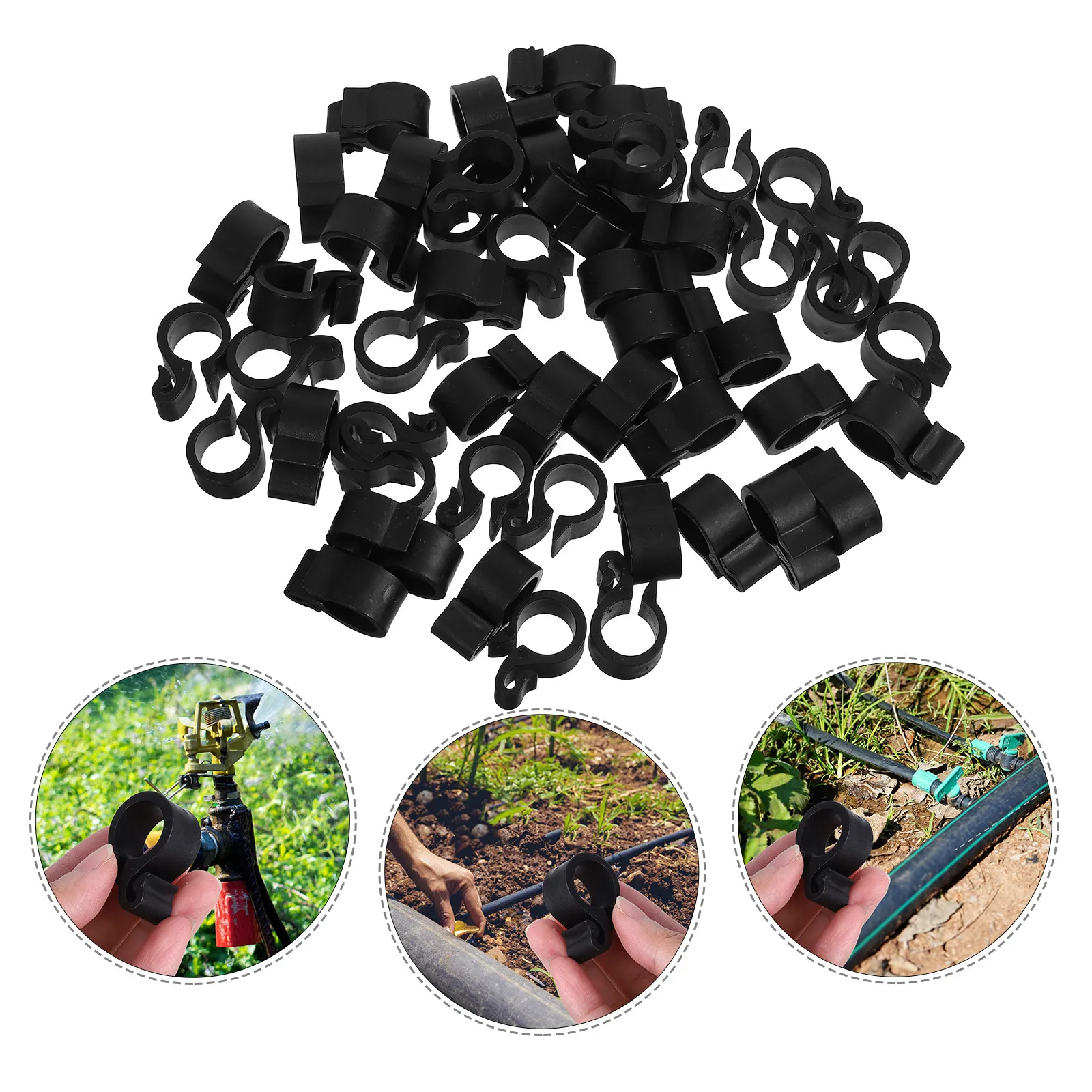 Gardening Tools Required - 50 Adet Bahçe Sulama Kelepçesi, Plastik