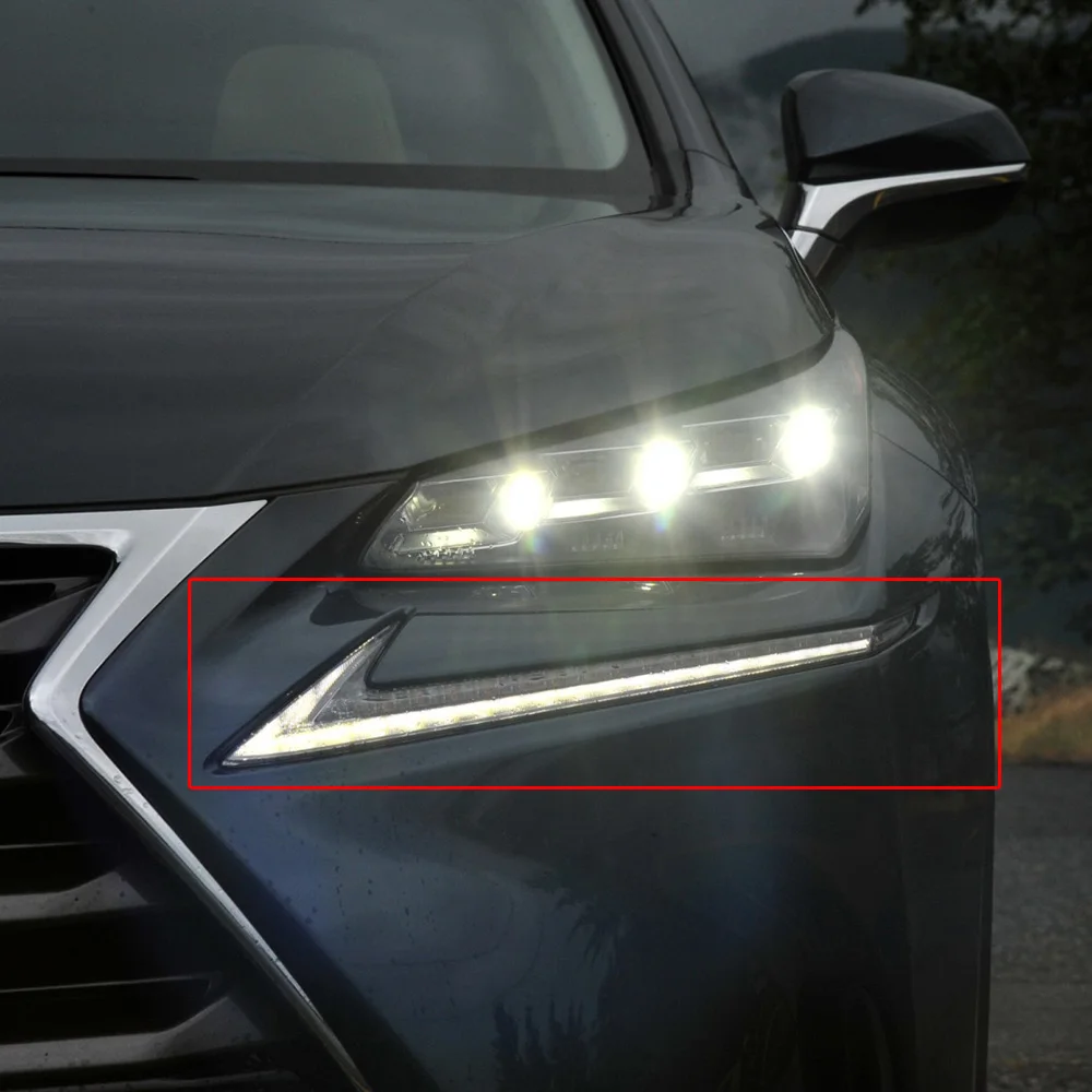 For Lexus NX NX200/300h 2014~2020 Daytime Running Light Cover Headlamp Shell Replace The Original Lampshade Plexiglass