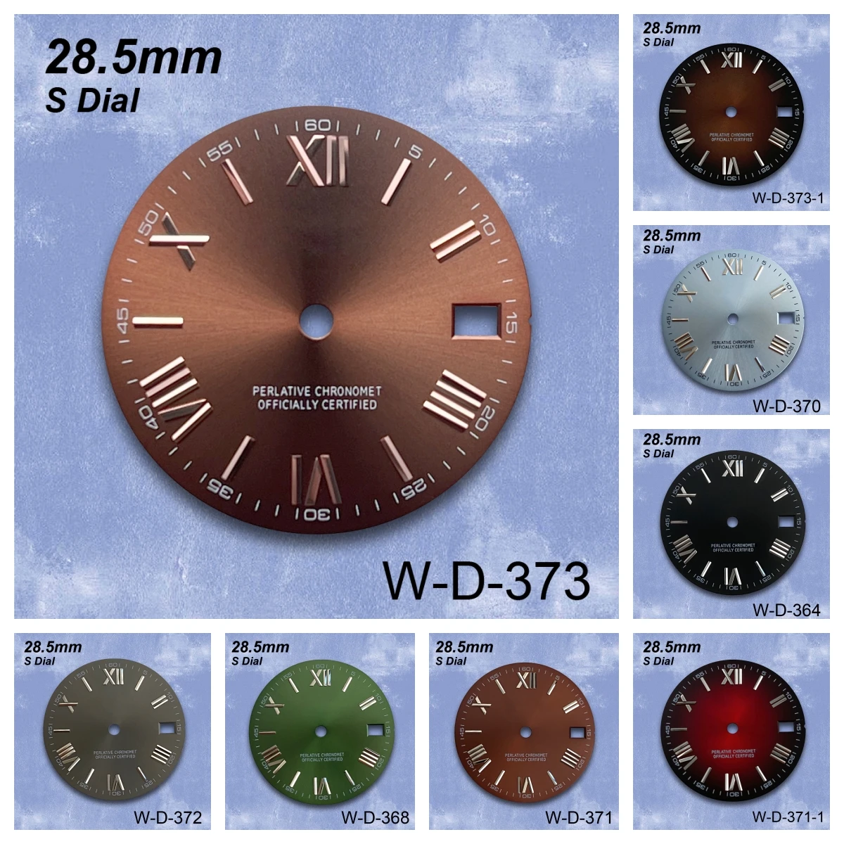 

28.5mm S Logo Rome Dial Fit NH35/NH36/4R/7S Japanese Movement High-Quality Sunray Dial Watch Modified Accessories