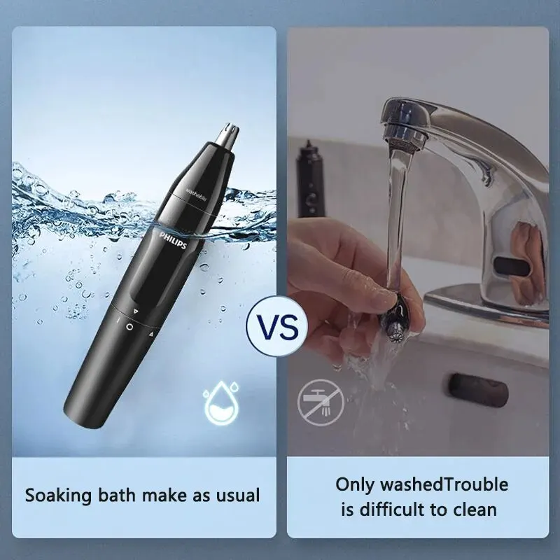 فيليبس NT1620 ماكينة تشذيب شعر الأنف الصغيرة للرجال أداة قطع الحلاقة الكهربائية طاقة البطارية لكامل الجسم قابلة للغسل ماكينة تشذيب شعر الأنف #3