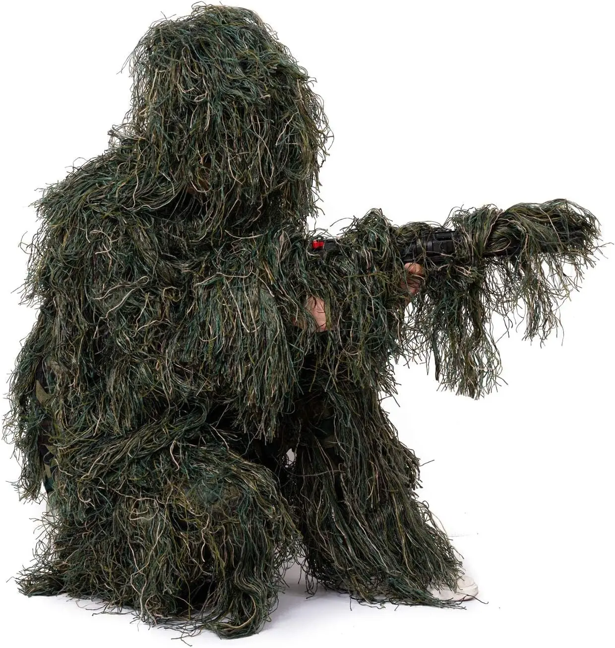 

Зеленый Камуфляжный костюм Ghillie для охоты на природе, одежда для охоты в джунглях, камуфляжный костюм Ghillie для леса