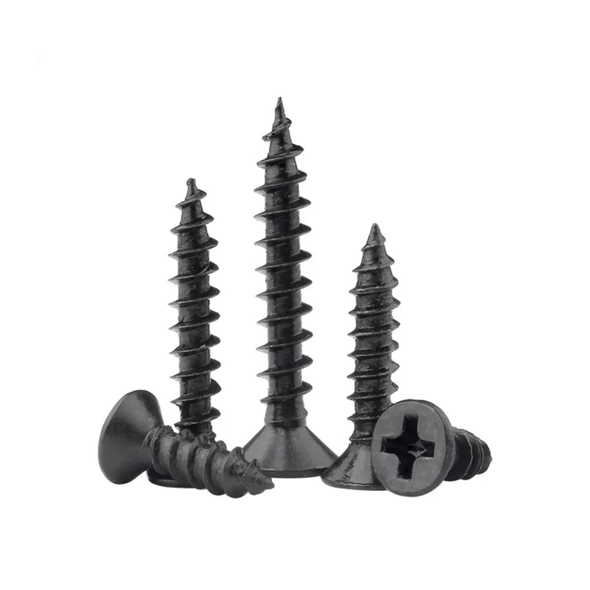 Carbon Steel Black Countersunk Head Cross Groove Self Tapping Screw M1.2M1.4M1.7M2M2.3M3M4M5
