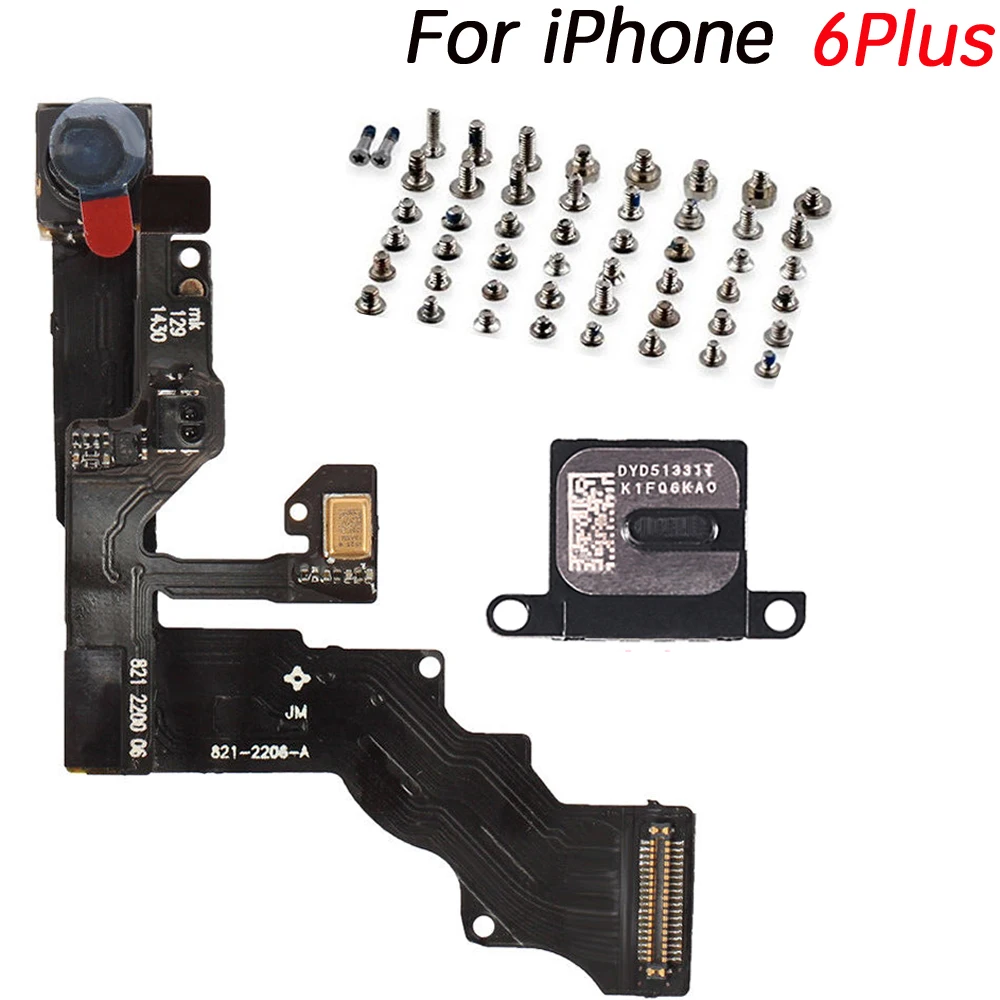 Front Camera Flex For iPhone 6 6P 6s Plus 6sPlus With Proximity Sensor Flex Cable And Earpiece Full Set Screws Replacement