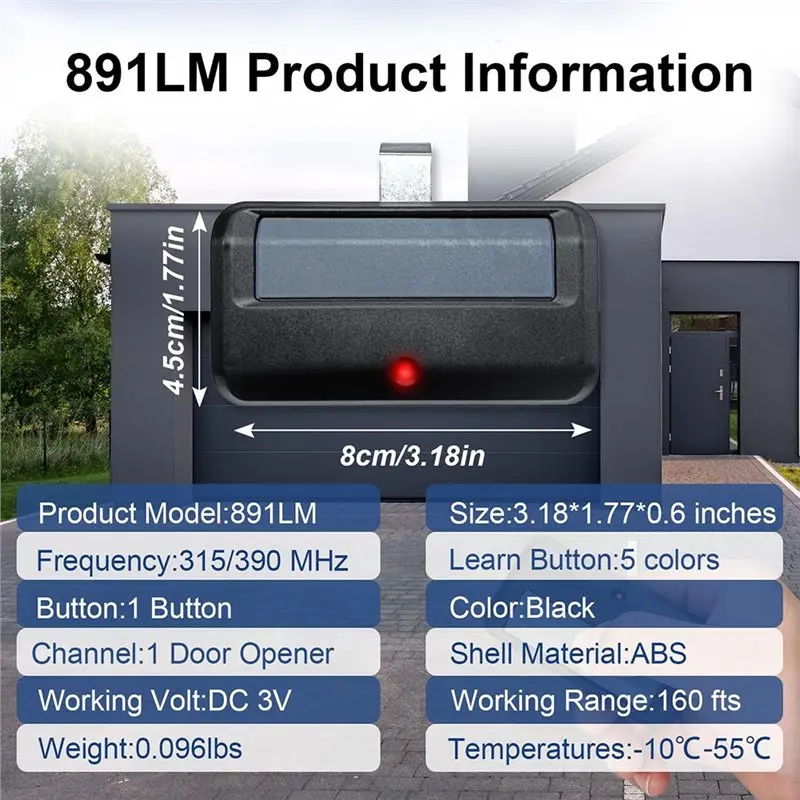 Garage Door Opener Remote Replacement Wireless Garage Door Opener Controller No Wait Wireless Remote Keyless Entryy-A86G