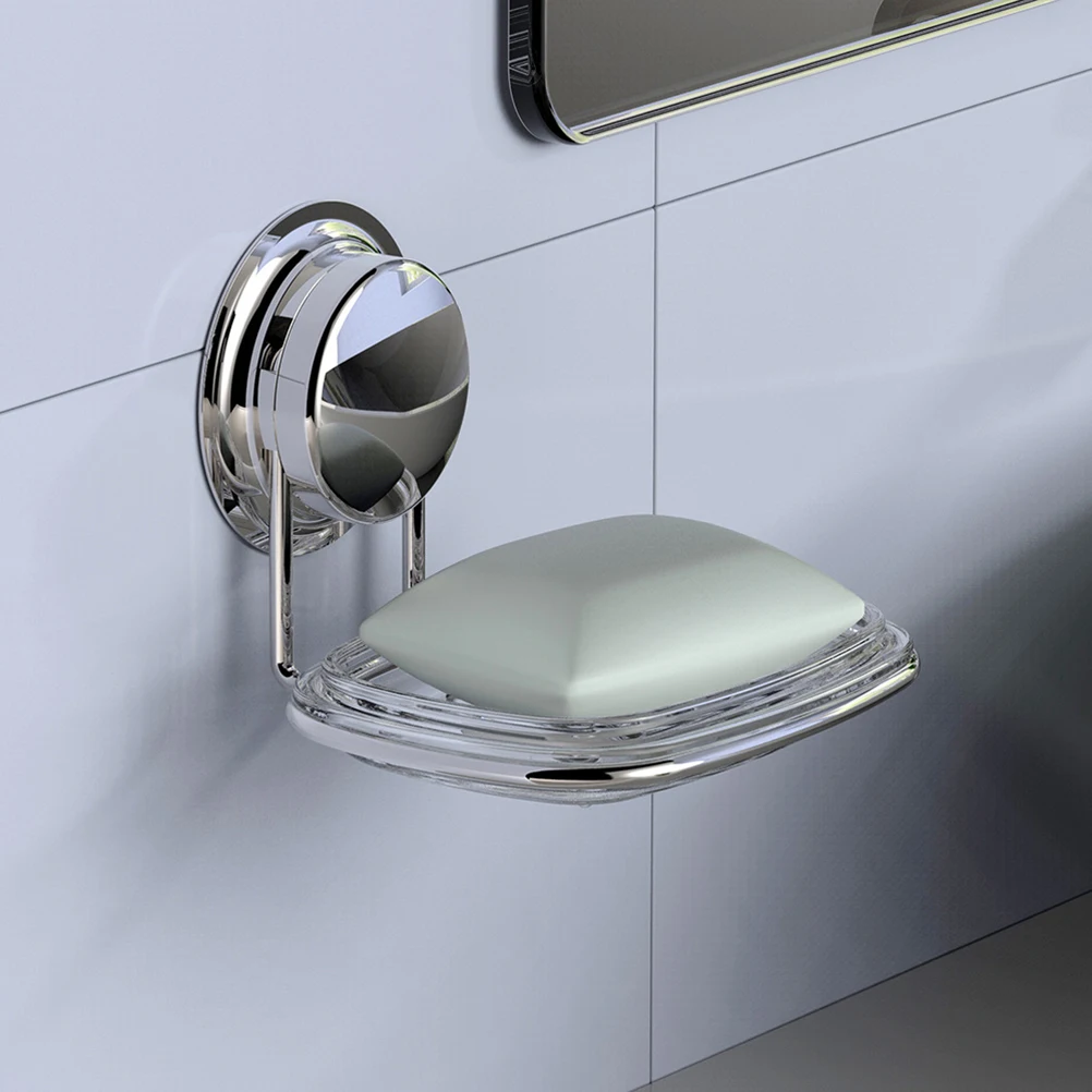 

1Pcs Stainless Steel Suction Cup Soap Dish Holder Bathroom Kitchen Wall Mount Removable Soap Box Hanging Organizer Storage