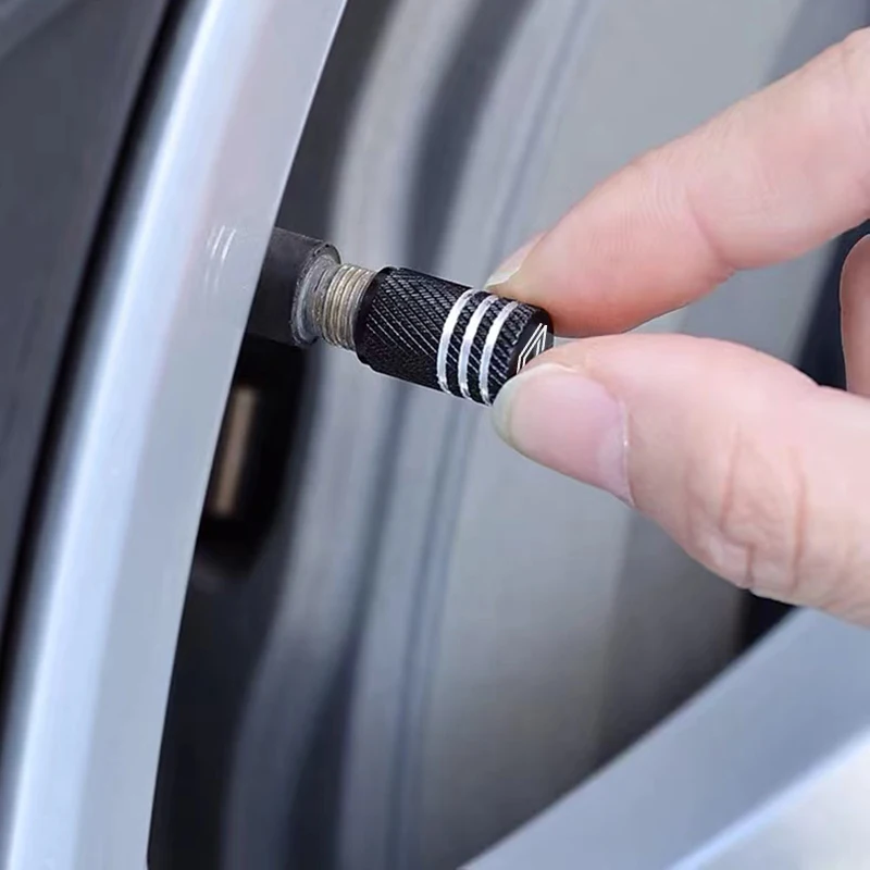 4pcs Car Wheel Tire Valve Caps laser Wheel Tire Stem Valve Caps For Renault koleos duster megane 2 logan clio Auto Accessories image 5