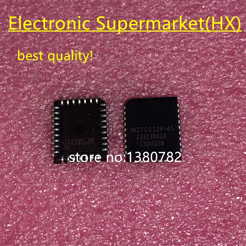 Free Shipping 10pcs-50pcs W27C512P-45 PLCC-32 New Chip In stock!
