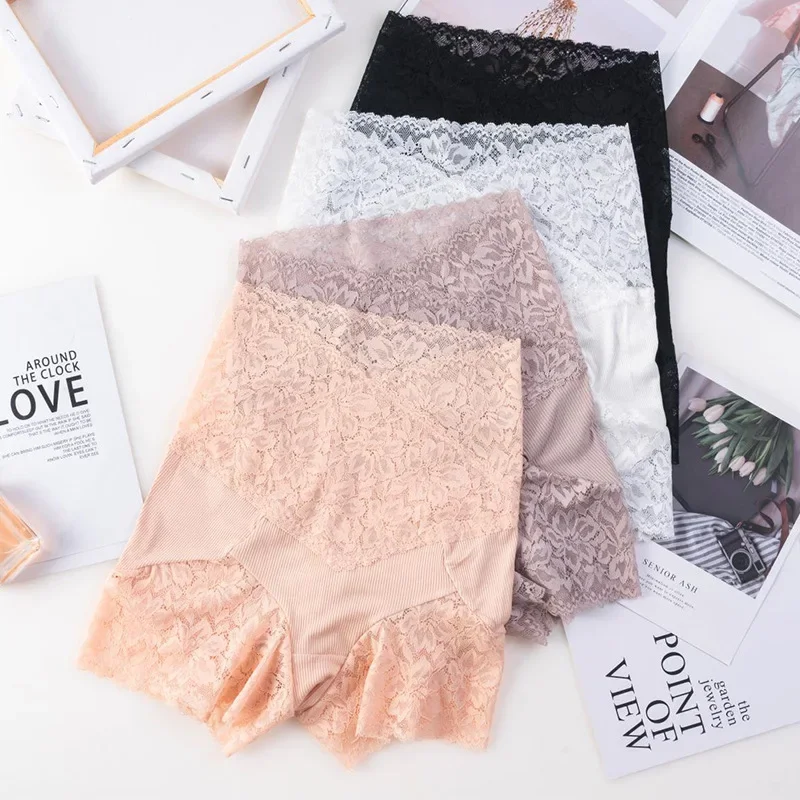 Safety Short Pants Women Seamless Underwear Sexy Lace Shorts With High Waist  Panties Shorts Hot Pants Shorty Cotton - Image 3