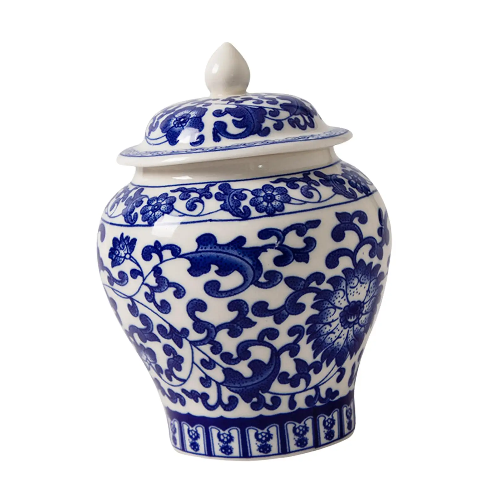 Ceramic Ginger Jar Chinese Decorative Ornaments Asian Ginger Jar for Table