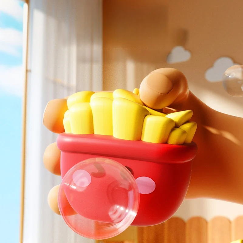 Stress-relieving Toys Cartoon Food Pop Bubble Squeeze Toys Relieve Anxiety Spit Bubbles Toy Gifts For Boy Girl Kids Adults