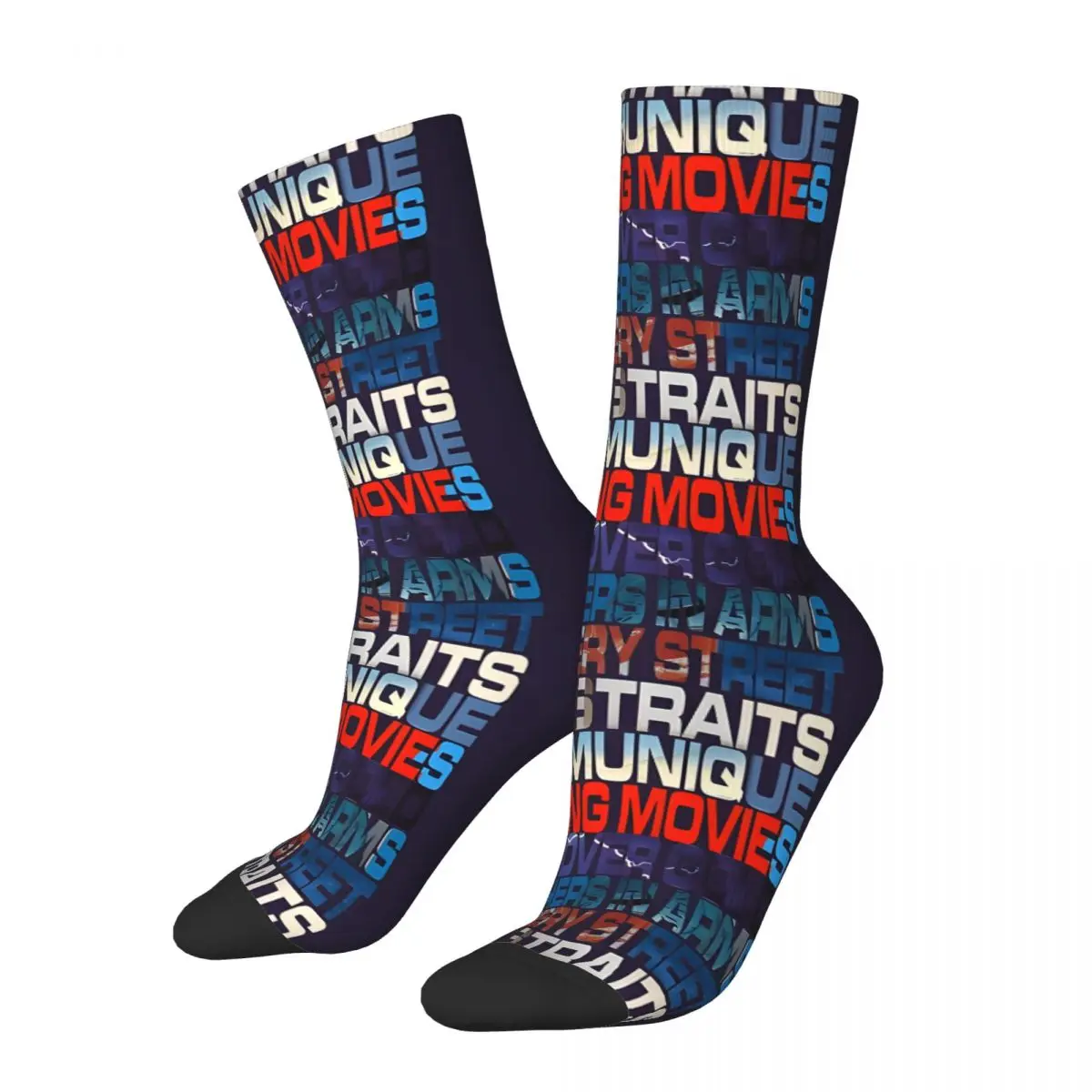 

Happy Funny Albums Retro Harajuku Dire Straits Hip Hop Novelty Pattern Crew Crazy Sock
