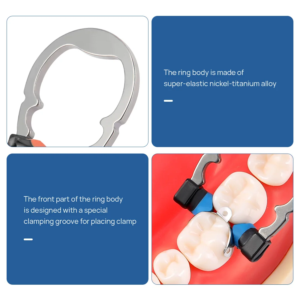 Dental Sectional Matrix System Set Contoured Matrices Clip Ring Matrix Bands Wedge Knife Dental Wedges Plastic Kit Dentist Tools