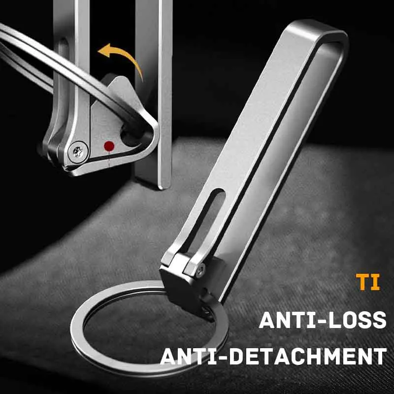 Titanium Keychain Belt Anti-loss And Anti-disengagement Belt Buckle Multi-pant Style Hanging Fasteners For High-end And Durable