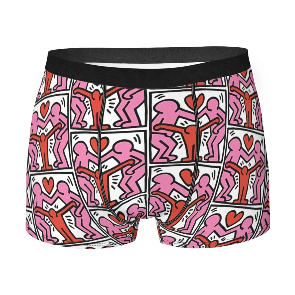 

Хлопковые трусы Haring Copy Pop, мужское нижнее белье, вентилируемые шорты, боксеры, трусы