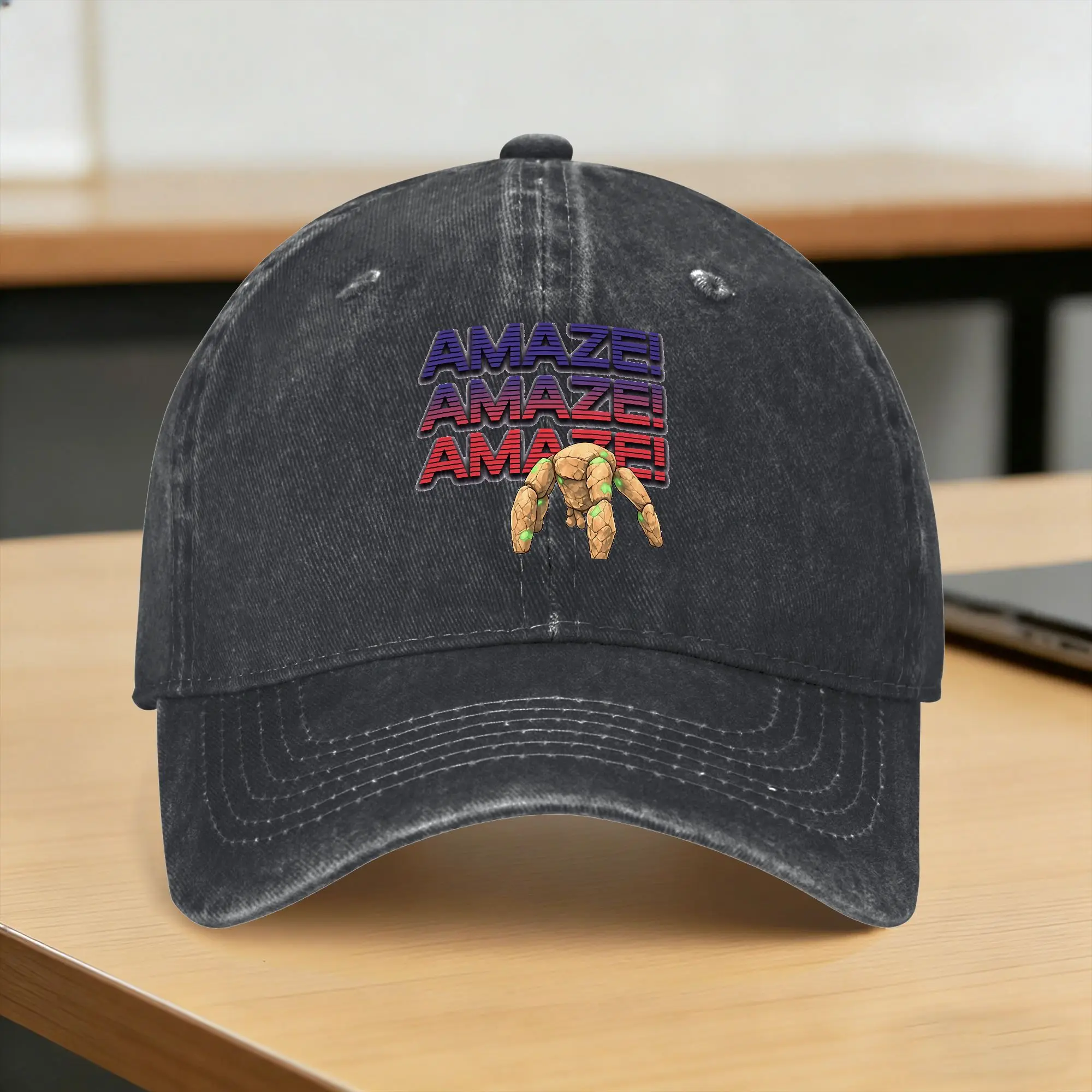 Spring Rocky Amaze! Amaze! Amaze! Baseball Cap Sun Sunscreen Design Washed Trucker Hat Unisex-Teens Fashion Camping Baseball Cap