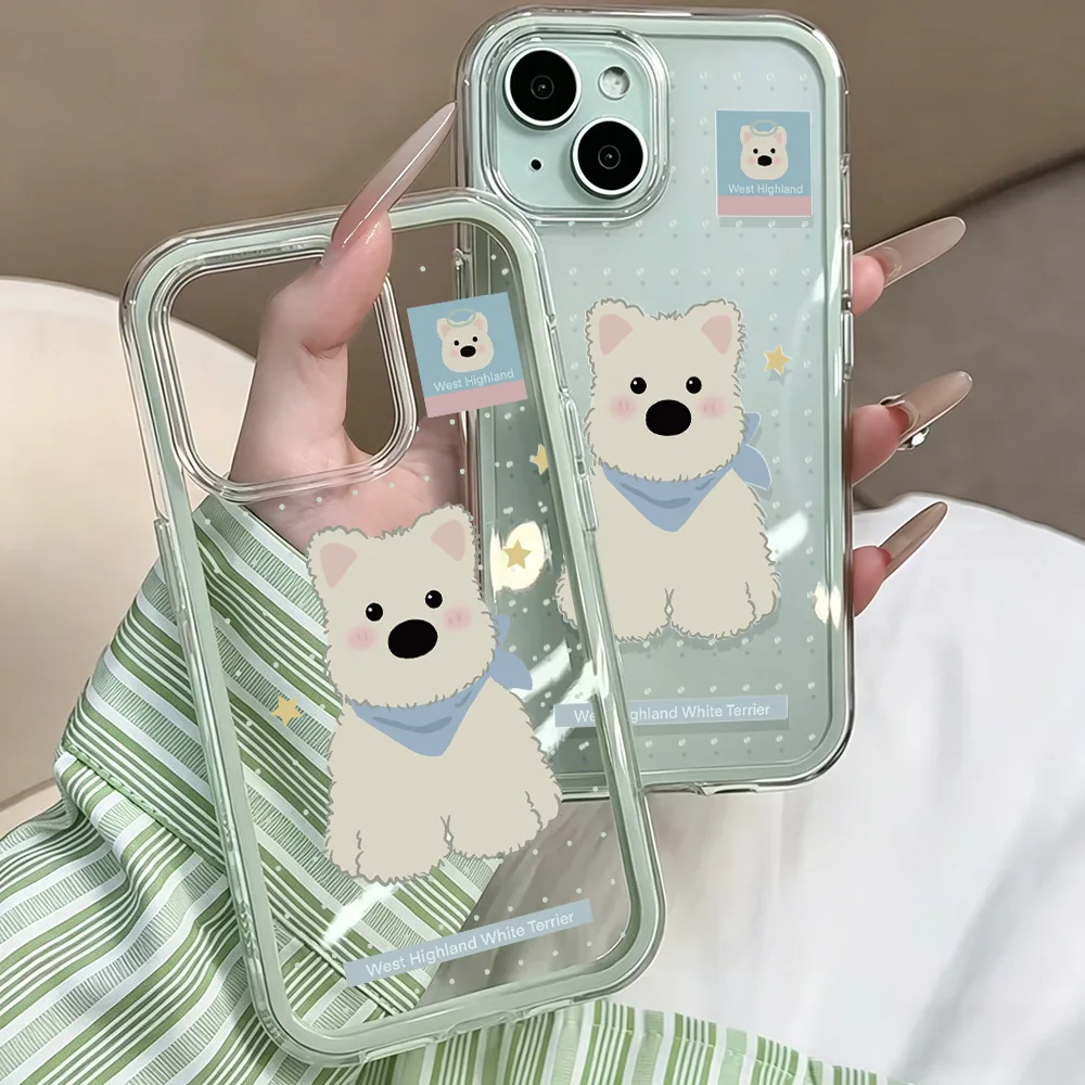 Polka Dot Welpen-Handyhülle für Samsung Galaxy S26 Ultra S25 S24 Plus s22 s23 Plus FE A57 A54 A55 A16 A35 A36 A37 5G Transparente Hülle – Detail 5